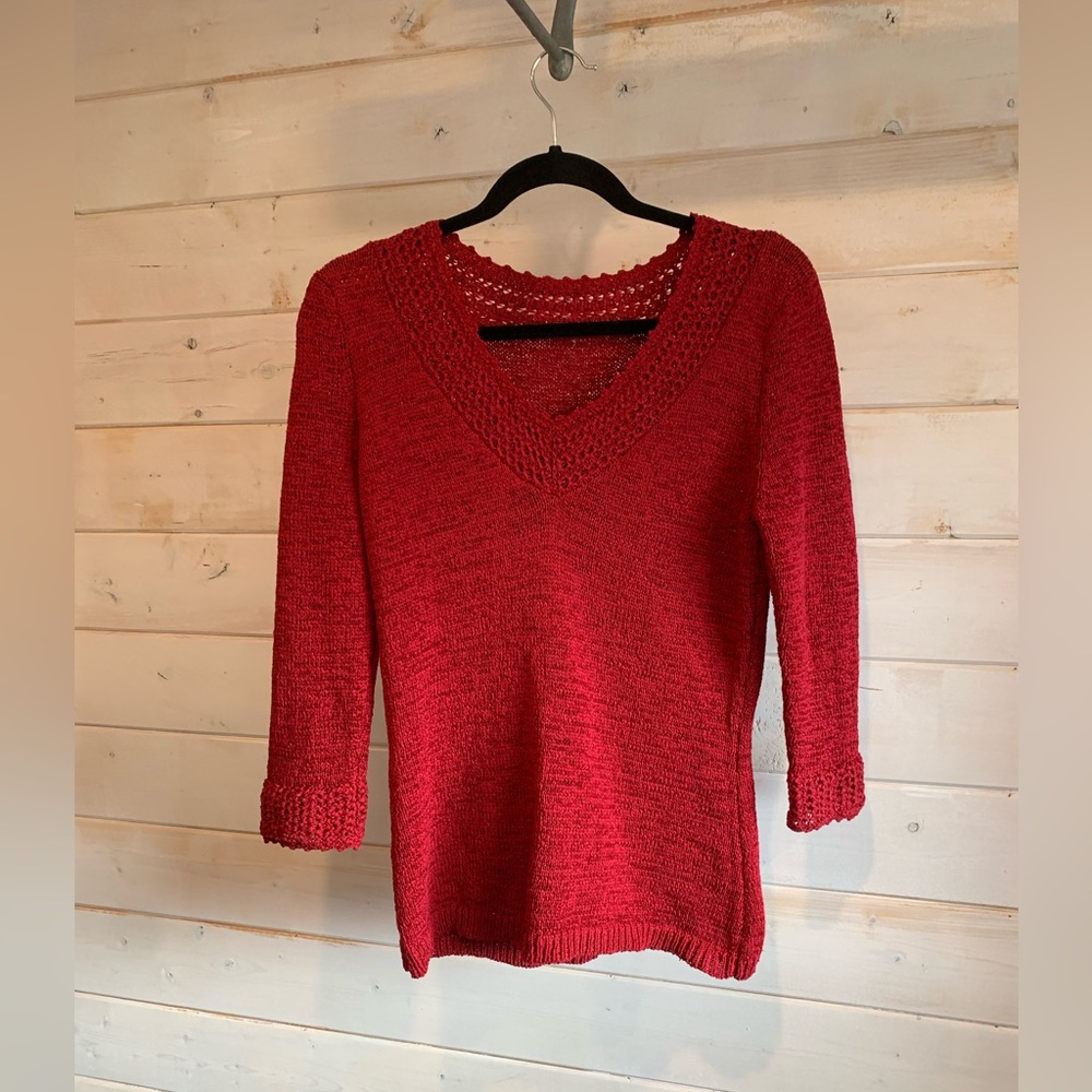 Red Knit Vintage Sweater
